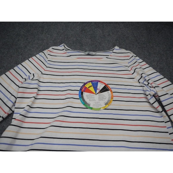 Croft & Barrow Blouse Women's Plus Size XXL Multi Color Striped Long Sleeve - Picture 2 of 7